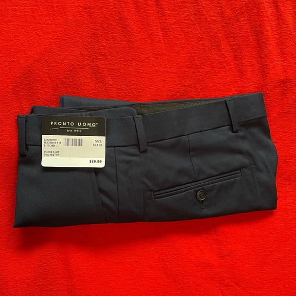 Pronto Uomo Men’s Polyester Dress Pants NWT - Picture 3 of 9